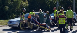 Kökrock på Finspångsvägen – två bilar kolliderade