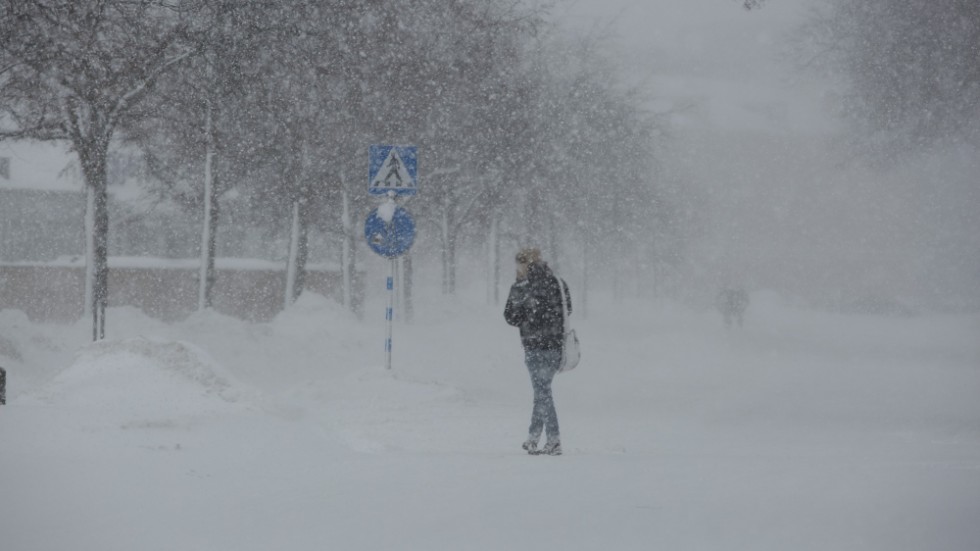 I helgen kan det dra in mycket kraftiga snöbyar över Östersjölandskapen, enligt SMHI. Arkivbild.