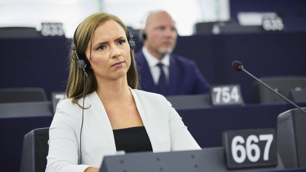 Kristdemokraternas Sara Skyttedal (KD) i EU-parlamentet 2019. Arkivbild.