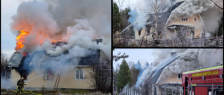 Villa brinner i Luleå: "Helt övertänd"