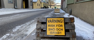 Varning för fallande istappar i Eskilstuna