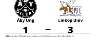 Emil Salomonsson gjorde två mål när Linköp Univ vann
