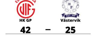 Defensiv genomklappning när Västervik föll mot HK GP