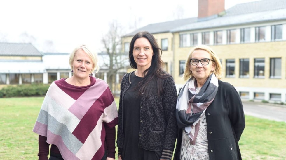 Susanne Lindvall, Linda Carlsson och Isa Karlsson är några av personerna som står bakom den nya barnskötarutbildningen på Folkhögskolan i Vimmerby.