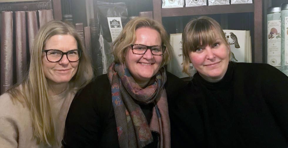 Camilla Settlin, Maria Johansson och Mirja Westerlund hoppas på ett "skönt häng en hel helg".