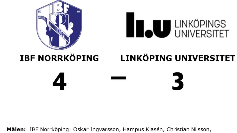 IBF Norrköping vann mot Linköpings Univ