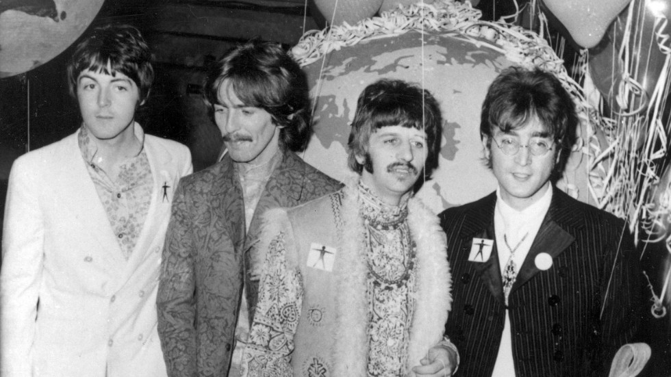 The Beatles på en bild från 1967.Från vänster: Paul McCartney, George Harrison, Ringo Starr och John Lennon