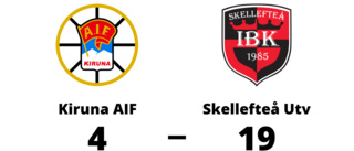 Skellefteå Utv utklassade Kiruna AIF - vann med 19-4