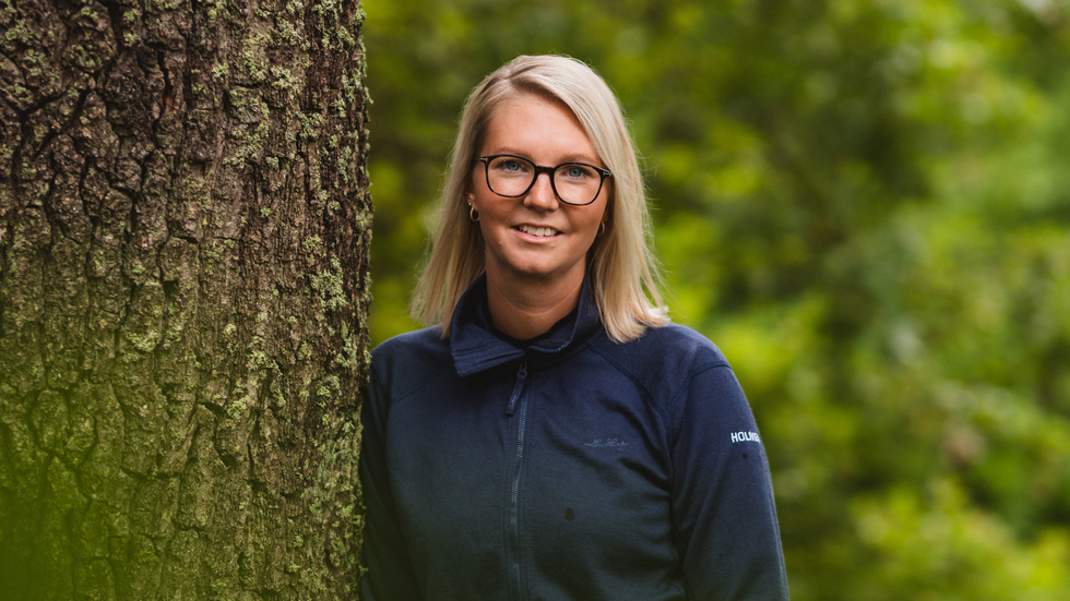 Helene Andersson, naturvårdsspecialist på Holmen Skog.