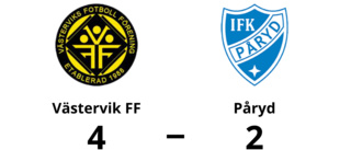 Tuff match slutade med seger för Västervik FF mot Påryd