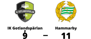 IK Gotlandspärlan F föll mot Hammarby med 9-11