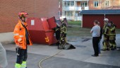 Brand i container i centrala Piteå