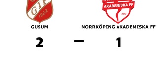 Gusum vann hemma mot Norrköping Akademiska FF