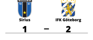 Sirius föll mot IFK Göteborg på hemmaplan