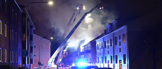 Storbrand i Eskilstuna – bostäder evakueras