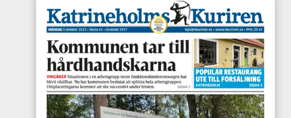 Lokala nyheter i alla former, även föreningsnotiser, vill insändarskribenten ha i Katrineholms-Kuriren.