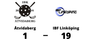 Åtvidaberg utklassat av IBF Linköping hemma - med 1-19
