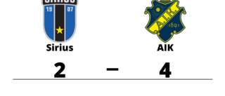 Sirius föll hemma mot AIK