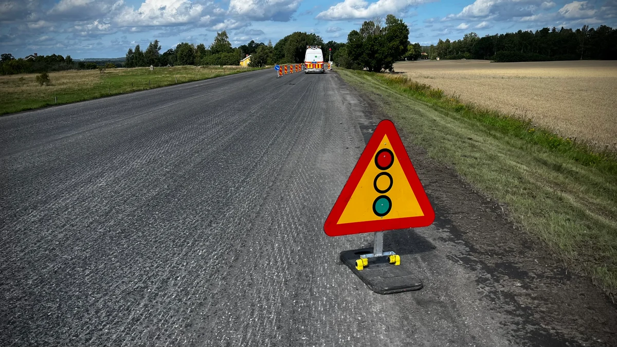 Här finns risk för köer på grund av asfalteringsarbete