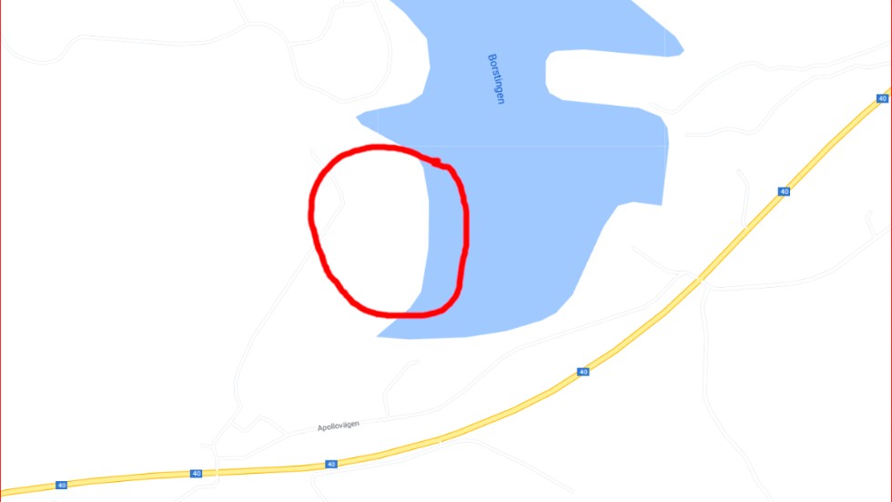 Här, väster om sjön Borstingen, vill kommunen skapa ett nytt villaområde med strandnära läge. Nu tas nästa steg i processen. 