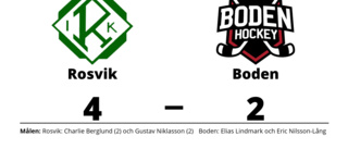 Ryck i sista perioden avgjorde för Rosvik hemma mot Boden