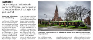 Spårvagn i Uppsala skulle få positiva effekter