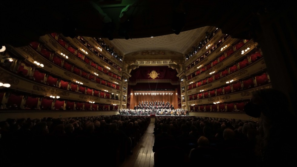 La Scala under en stödföreställning för Ukraina i april 2022. Arkivbild.