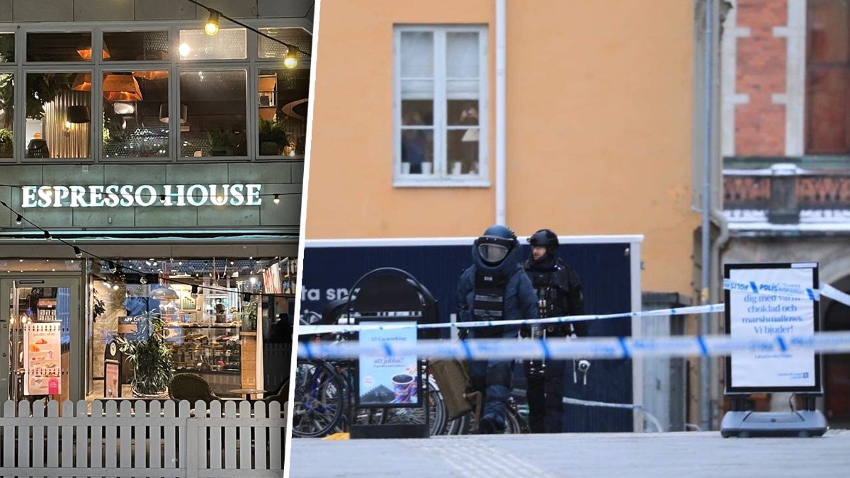 Bombhot mot Espresso House tömde centrala Uppsala
