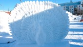 Snöskulpturen i Södra hamn som blev läsarnas favorit