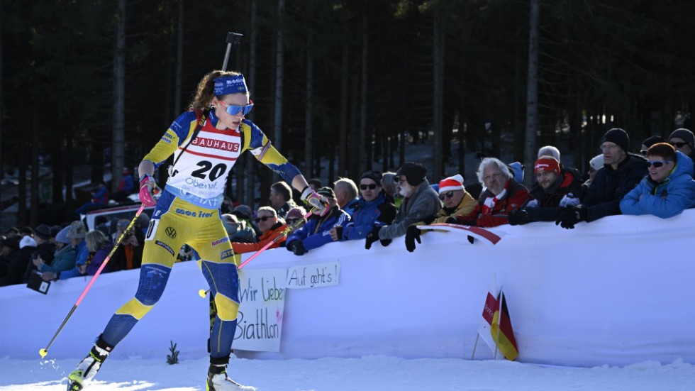 Hanna Öberg tycker att distanslopp passar henne bra med lång åktid och tufft skytte.