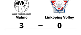 Tung förlust när Linköping Volley besegrades av Malmö