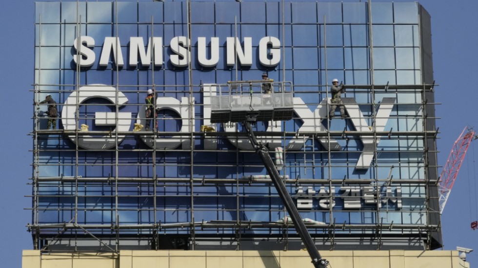 En reklamskylt för Samsung i den sydkoreanska huvudstaden Seoul. Arkivbild.