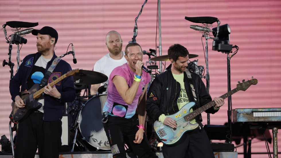 Coldplay på Ullevi under den första av fyra konserter.