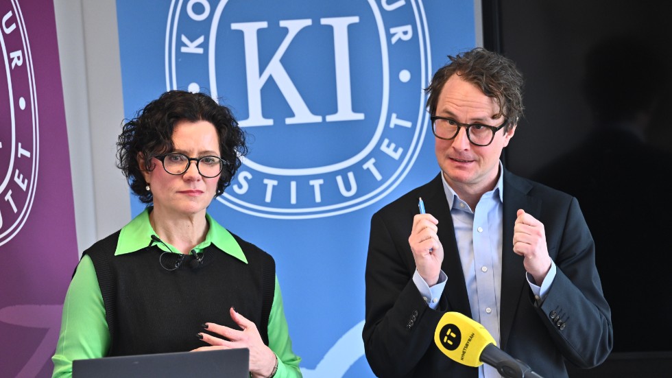 Konjunkturinstitutet (KI), med prognoschefen Ylva Hedén Westerdahl och generaldirektören Albin Kainelainen, presenterar nya konjunktursiffror. Arkivbild
