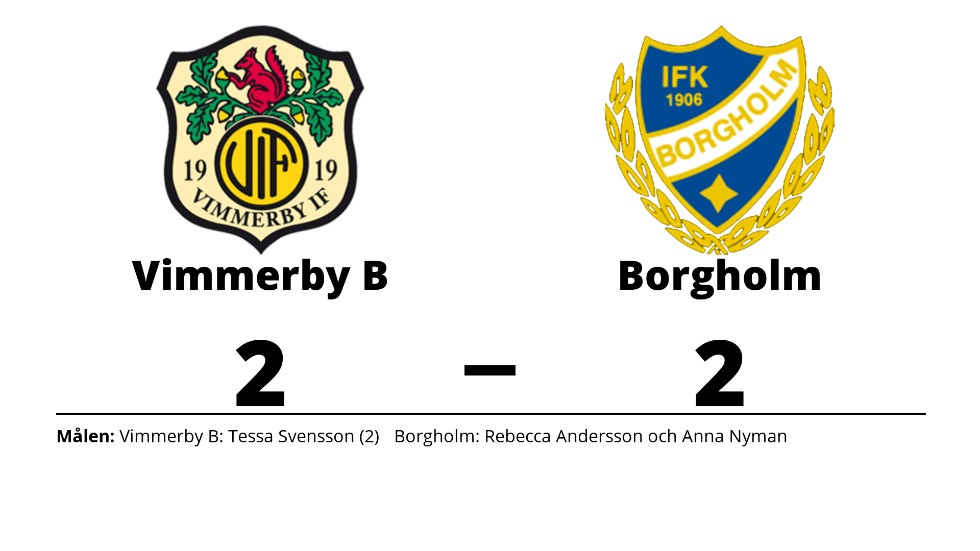 Vimmerby IF B spelade lika mot IFK Borgholm