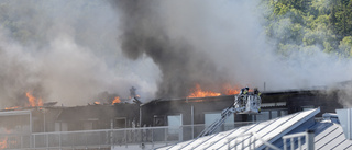 Kraftig brand i lägenhetshus i Landvetter