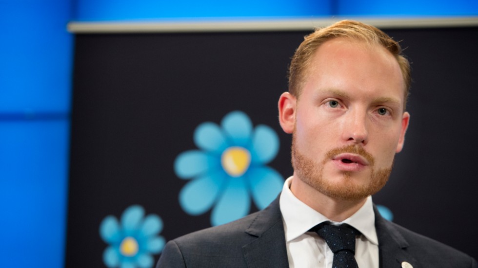 Sverigedemokraternas kulturpolitiske talesperson Aron Emilsson. Arkivbild.