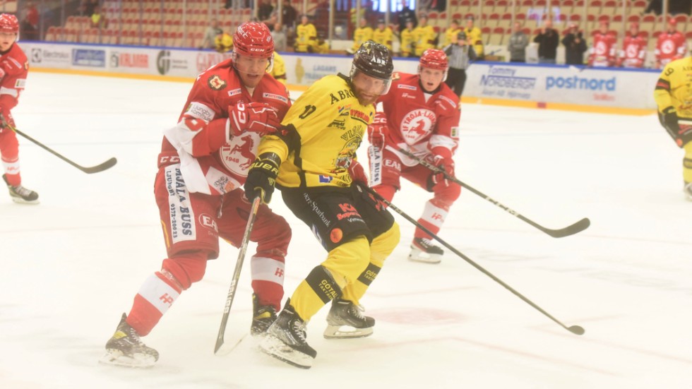 Jakob Karlsson klev fram och avgjorde för Vimmerby Hockey med matchens enda mål mot Troja/Ljungby.