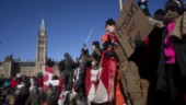 Tusentals i covidprotester i Kanada