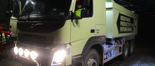 Världspremiär för självkörande lastbil i Kristinebergsgruvan