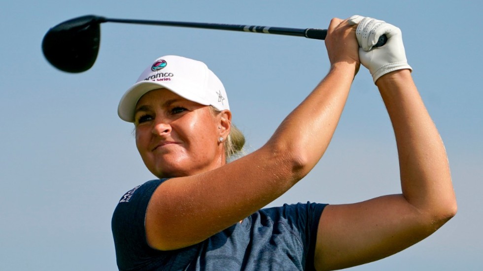 Golfstjärnan Anna Nordqvist är ansikte utåt för tävlingar i Saudiarabien, vilket lett till kritik. Arkivbild.