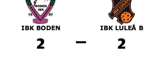 IBK Boden och IBK Luleå B delade på poängen