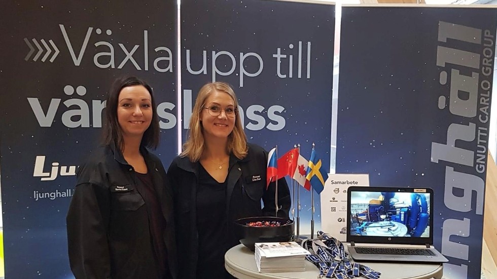 Therése Olsson och Lisa Bauer arbetar med HR på metallfabriken Ljunghäll AB.