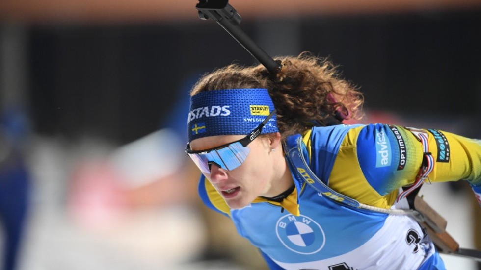 Sveriges Hanna Öberg vinner damernas sprint.