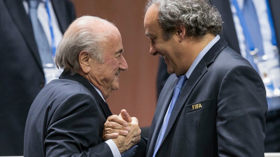 Sepp Blatter och Michel Platini. Arkivbild.
