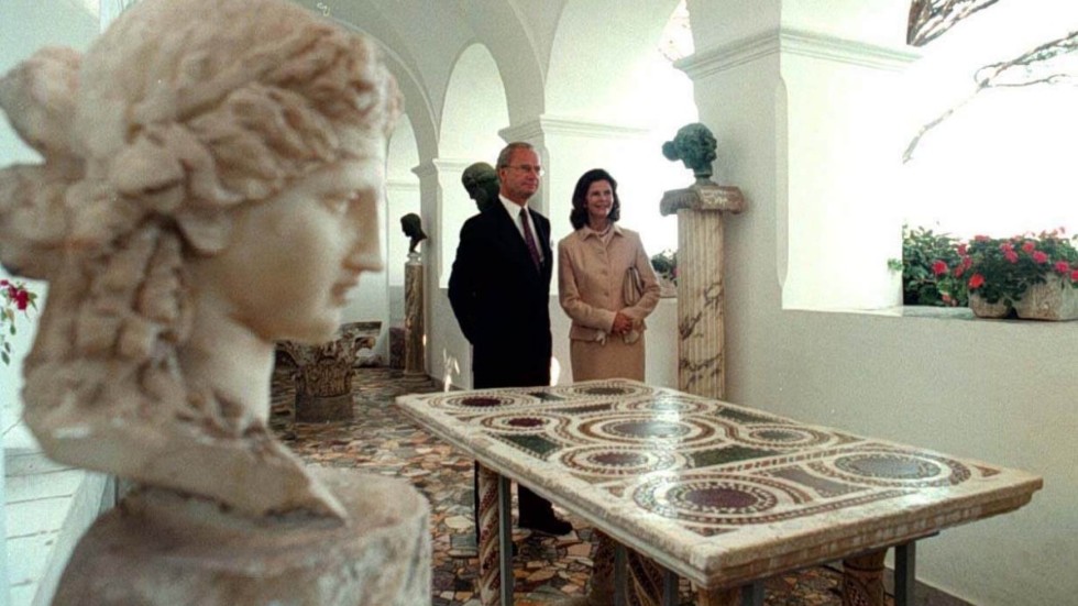 Villa San Michele på Capri besöktes av kungaparet vid hundraårsjubileet 2001. Arkivbild.