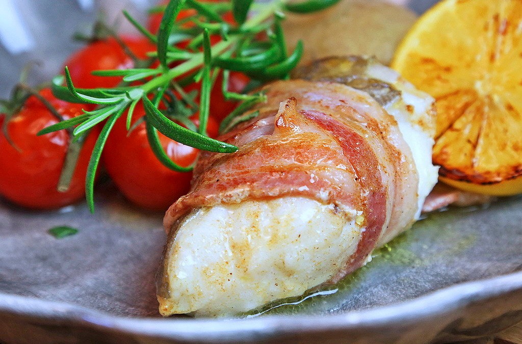 Torsk med bacon