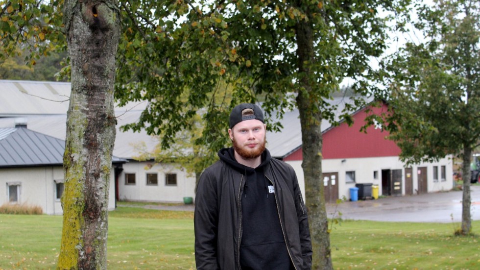 Albin Gustafsson brinner för lantbruket. "Jag skulle kunna tänka mig att ha en egen gård i framtiden", säger han.