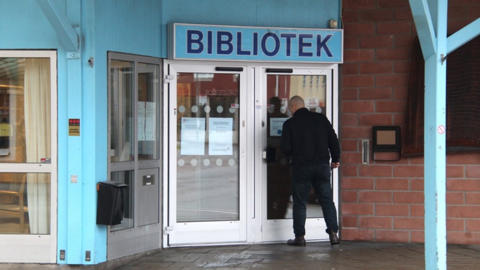 Biblioteket i Kisa hade stängt på måndagen.