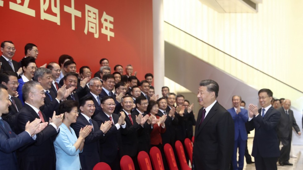 Kinas president Xi Jinping under ett besök i Shenzhen i södra Kina. Arkivbild.
